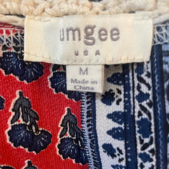 Umgee Red and Blue Patterned Vest - Picture 8 of 9
